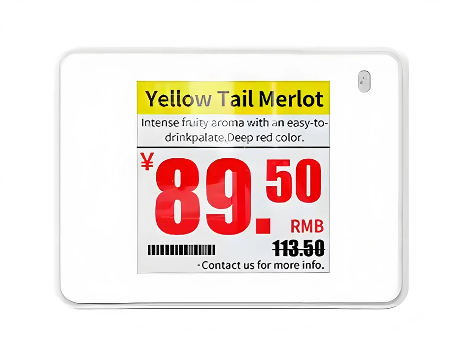 1,54 Zoll vierfarbiges elektronisches Preisschild