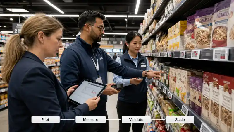 Pilot-Checkliste für elektronische Regaletiketten: 12 KPIs vor der ketten-wei...