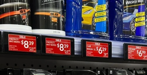 Welche Lebensmittelgeschäfte haben digitale Preisschilder?