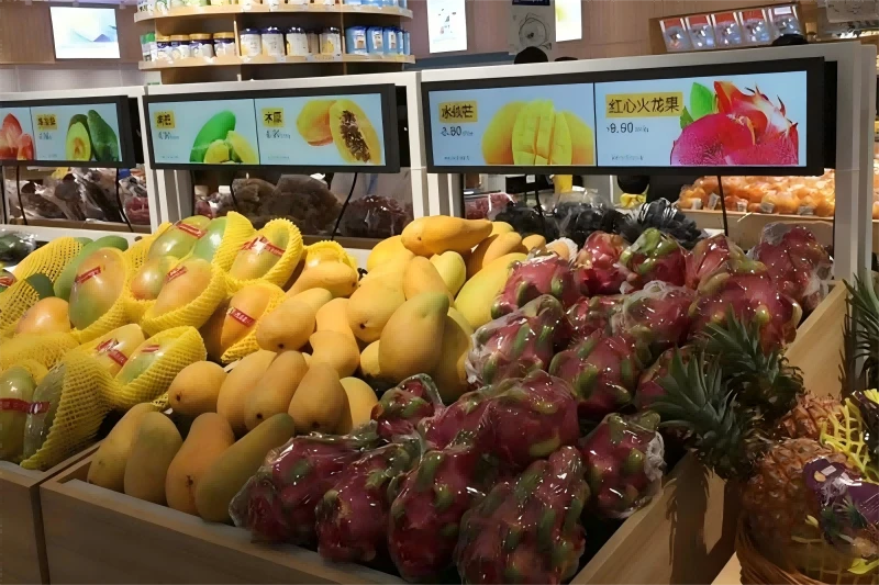 Grocery Store Fresh Product Promotion And Information Display Grocery Store Fresh Product Promotion And Information Display